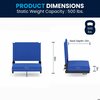 Flash Furniture 500 lb. Rated Stadium Chair, Blue, PK2 2-XU-STA-BL-GG
